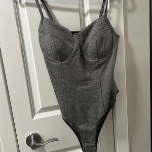 Large herringbone print bodysuit